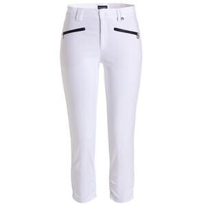 Golfino White Slim-Fit 7/8 Performance Golf Pants - Size 6